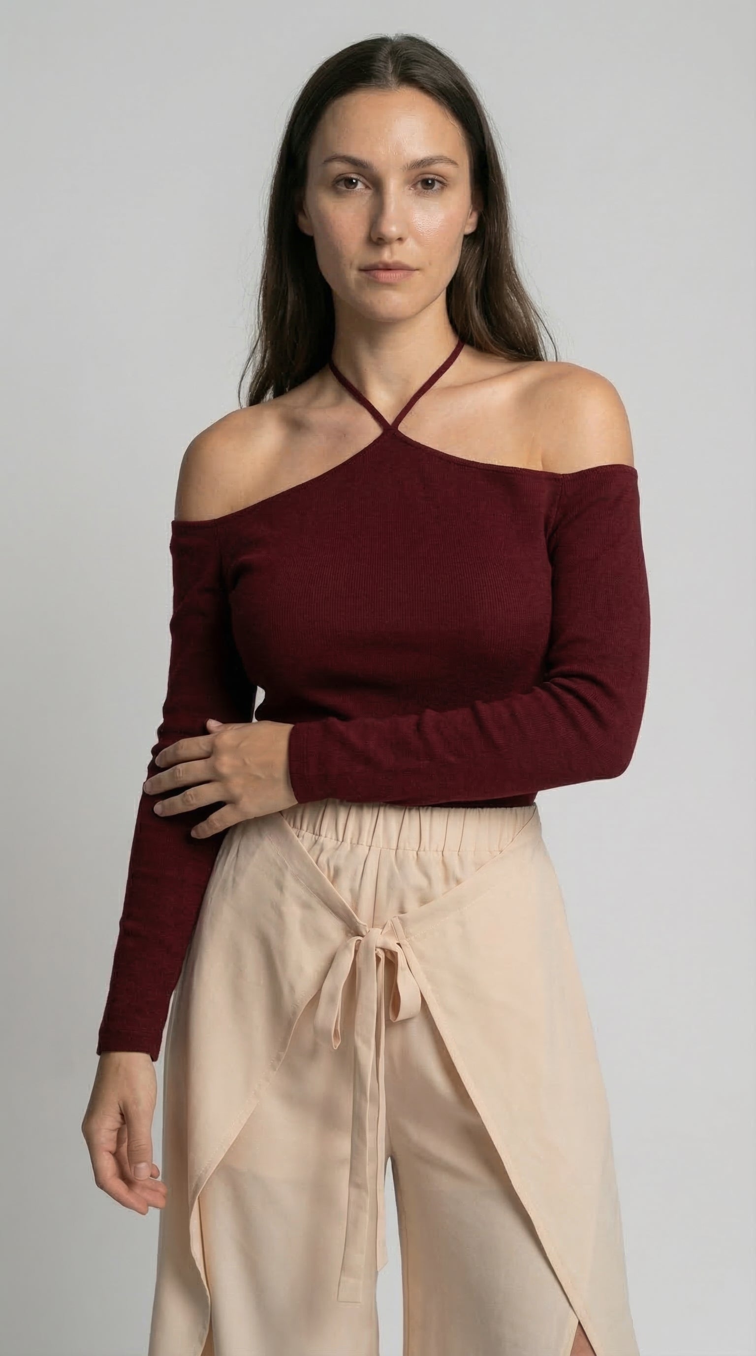 The Bordeaux Halter Top