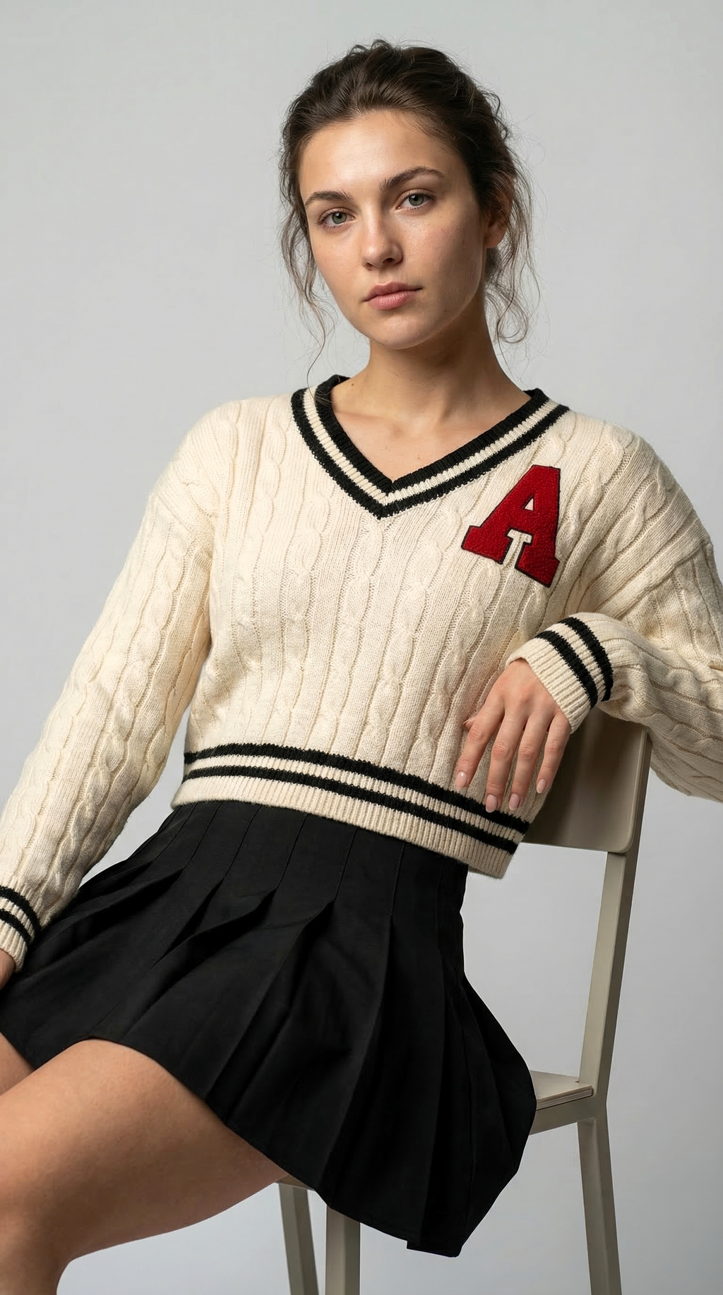 The Varsity Crest Knit Top